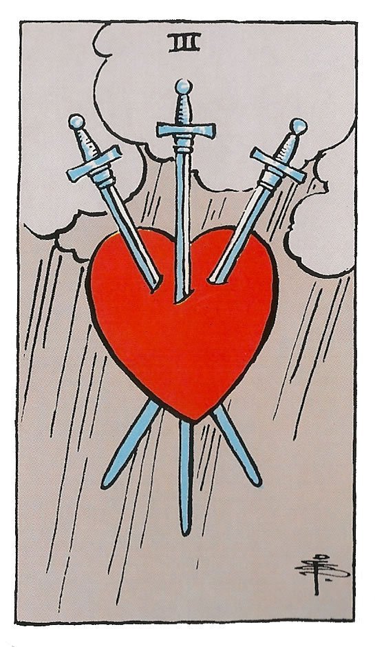 Tres de espadas
