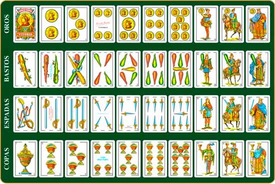baraja española. cartas españolas